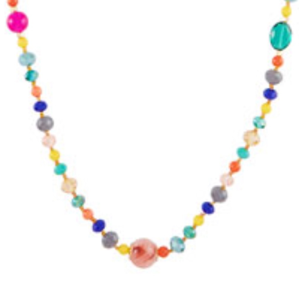 GREENBEADS Long Fiesta Beaded Necklace